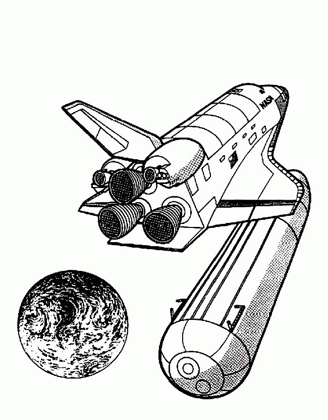 Space Ship Coloring Pages