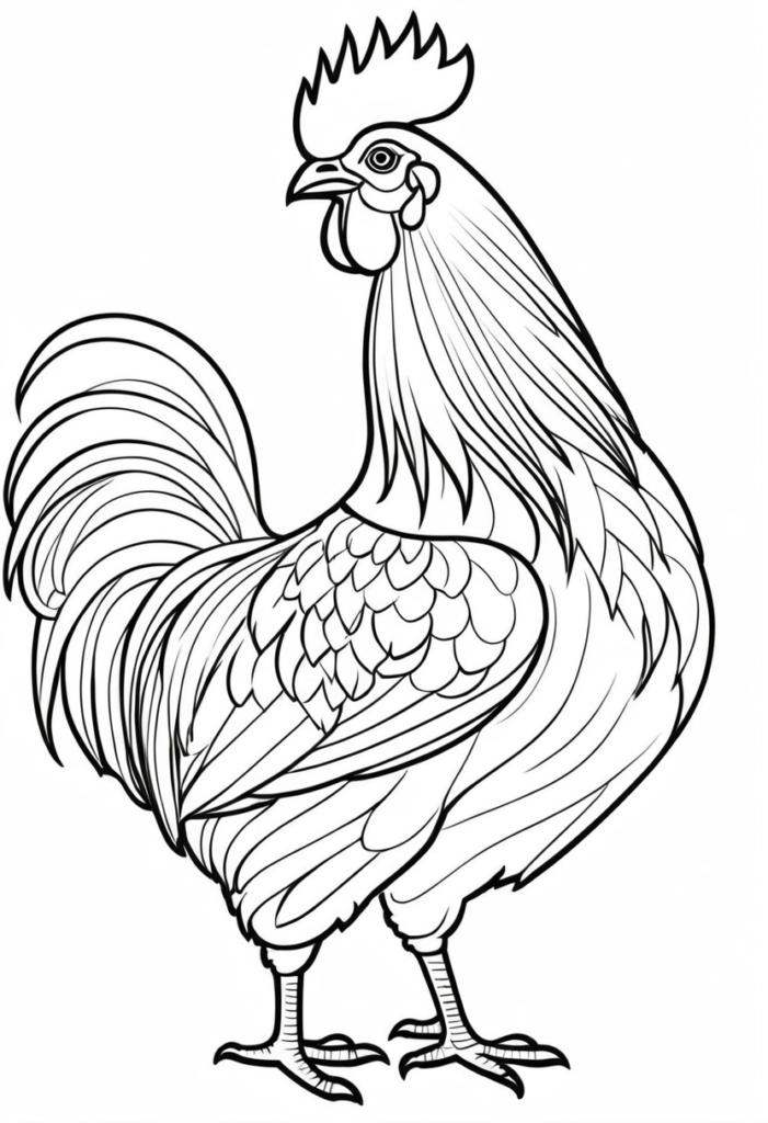 Rooster Free Printable Coloring Pages Color My Pages