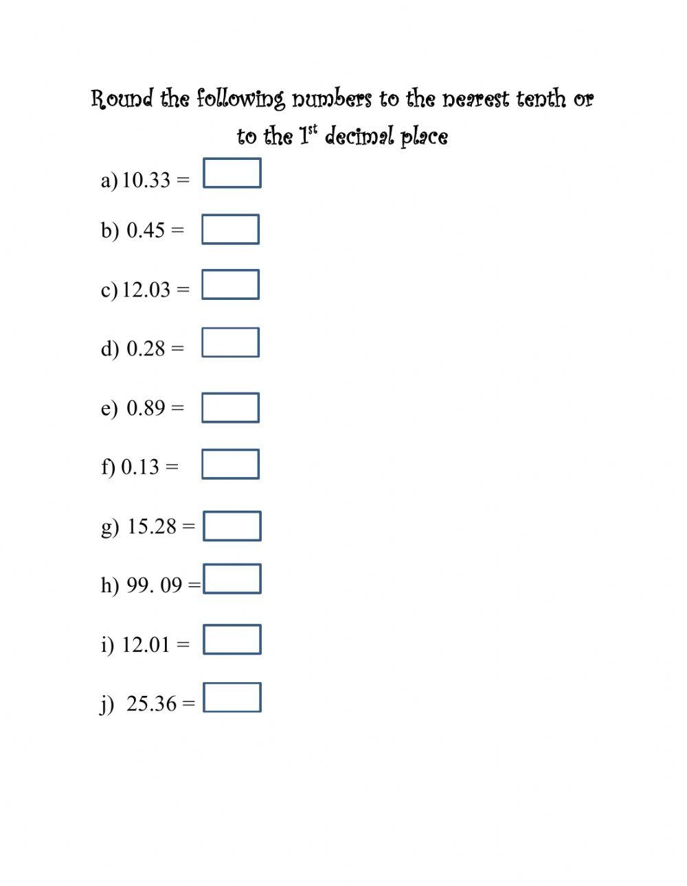 Rounding To The Nearest 10 100 And 1 000 4th Grade Math