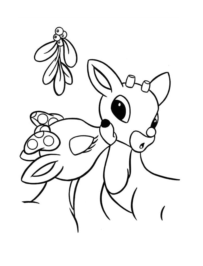 Rudolph And Clarice Coloring Page Free Printable Coloring Pages For Kids