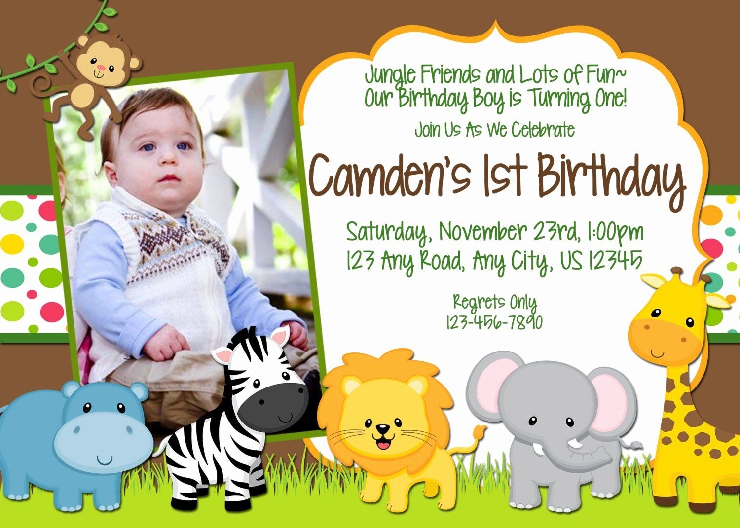 jungle theme birthday invitation video template free