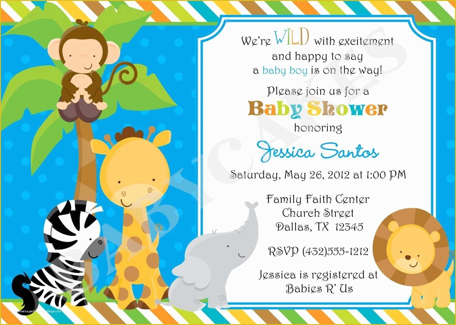 jungle invitation template free