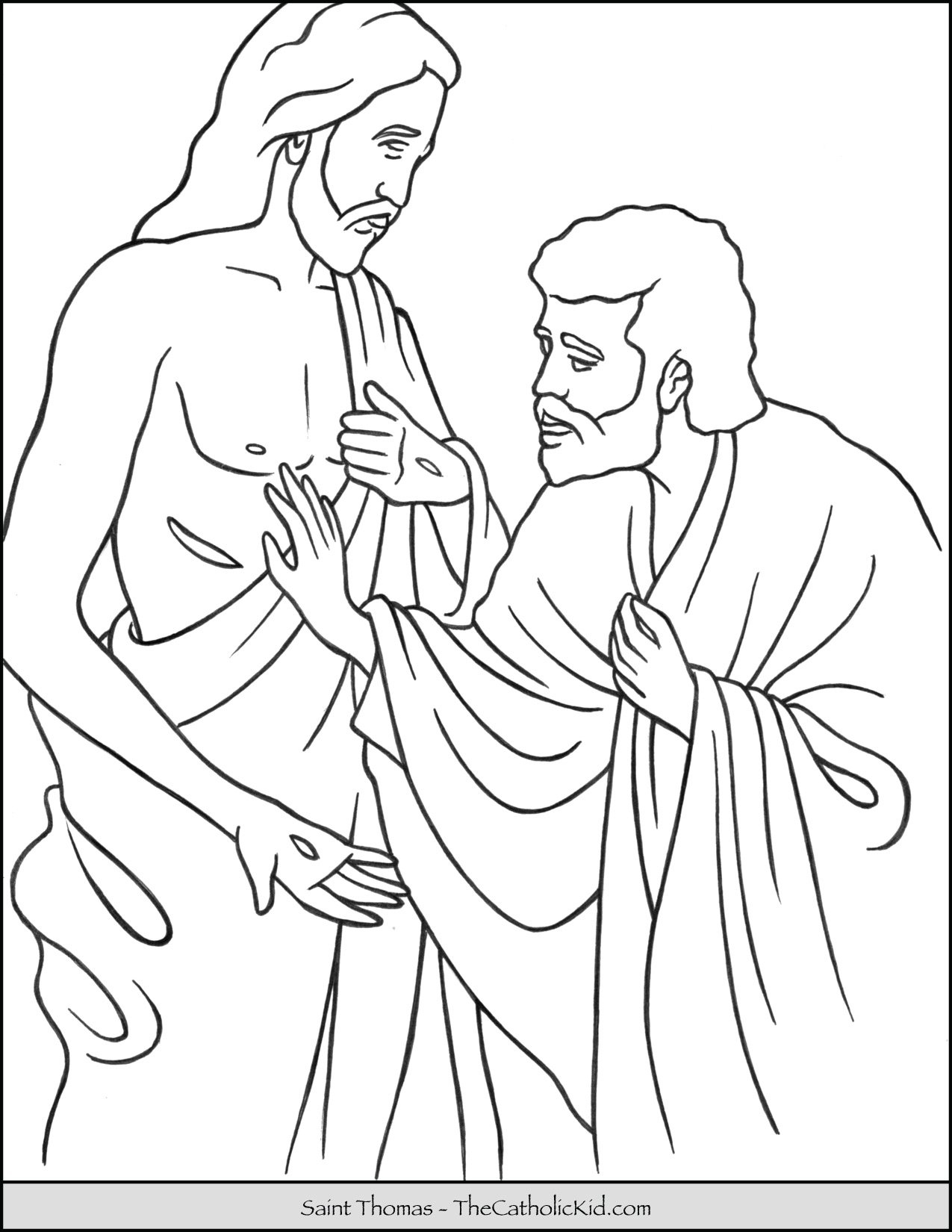 Saint Thomas Coloring Page TheCatholicKid