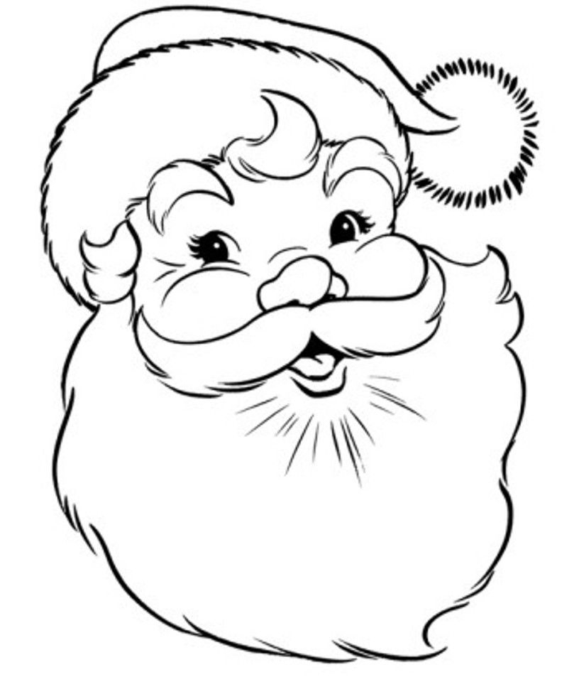 Santa Printable Coloring Pages