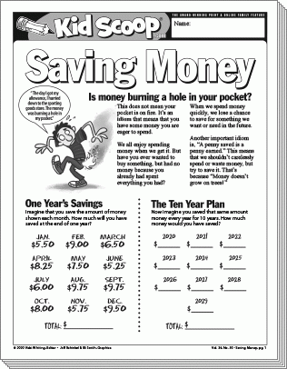 Saving Money Worksheets Library