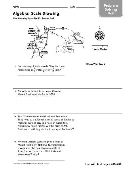 Scale Drawing Worksheets 6th Grade Worksheets Master