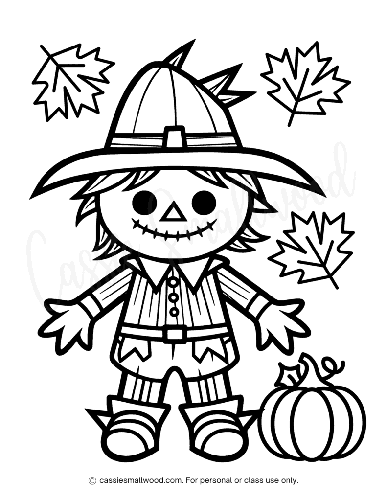 Scarecrow Color Sheet With Poem Free Printable Free Coloring Sheet 