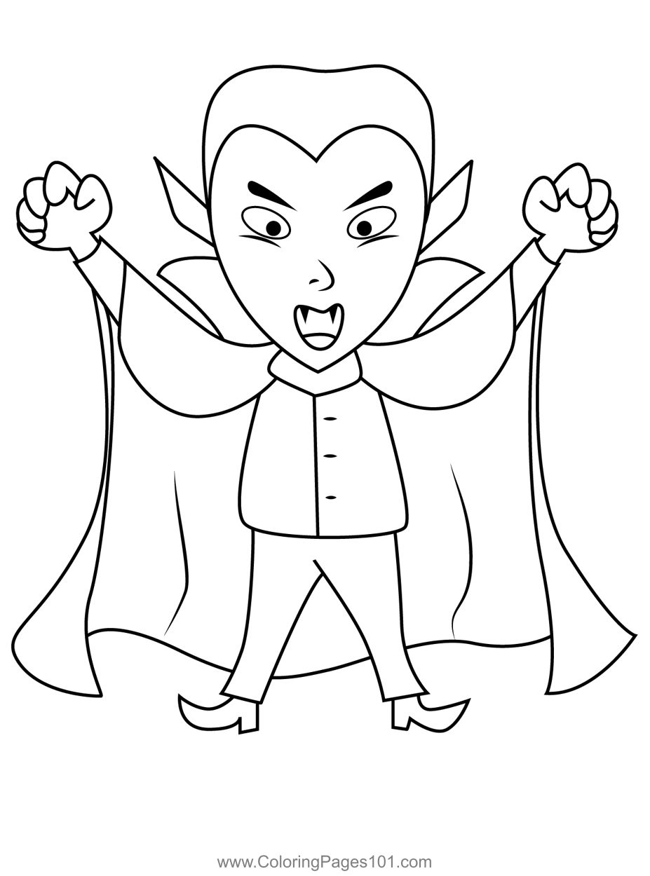 Vampire Coloring Page