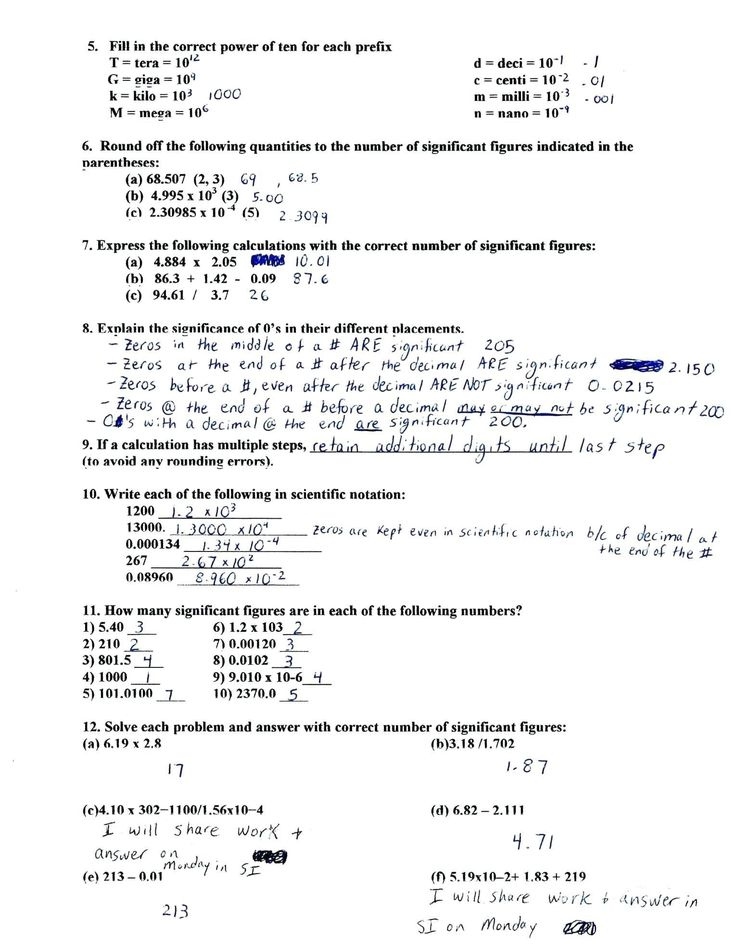 Scientific Notation Worksheet High School Order Of Operation Worksheets