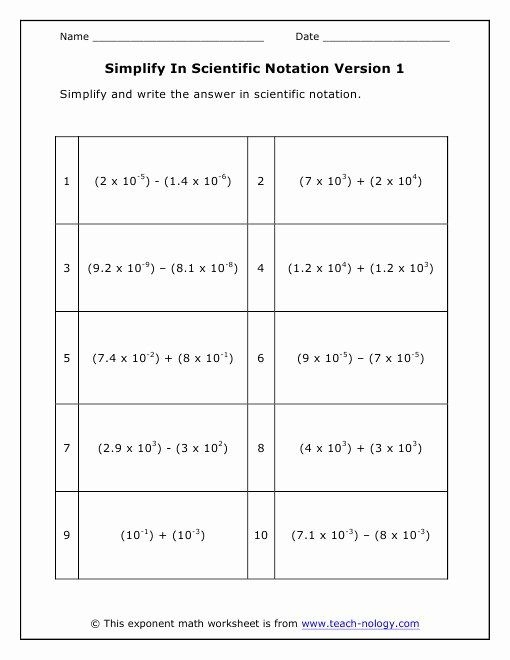 scientific notation multiplication and division worksheet