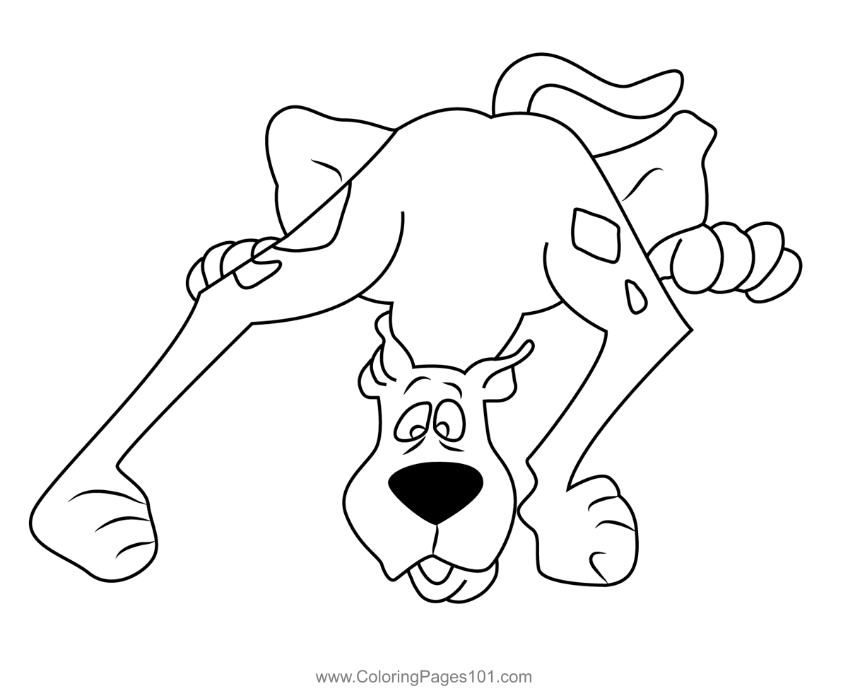 Scooby Doo Smelling Coloring Page For Kids Free Scooby Doo Printable