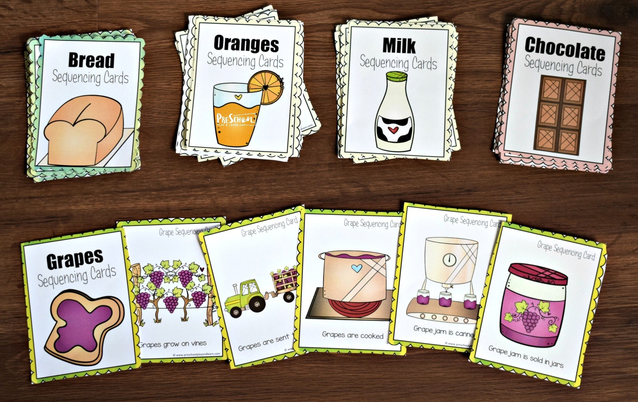 6 step sequencing cards printable