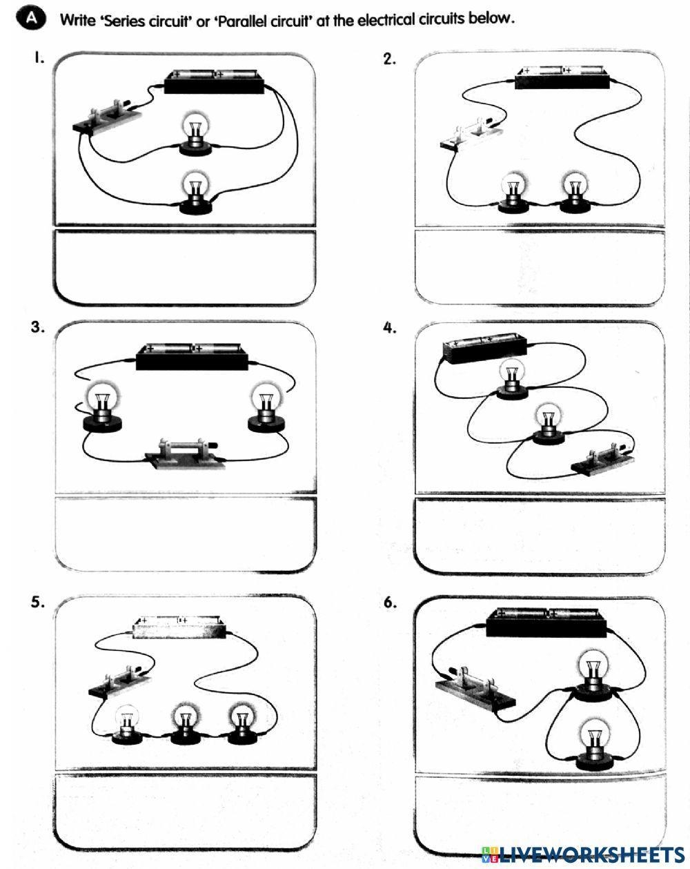 Series And Parallel Circuit Interactive Worksheet Live Worksheets 