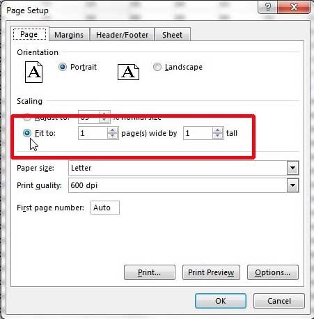 Set Up The Selected Worksheets So That They Will Each Print On One Page 