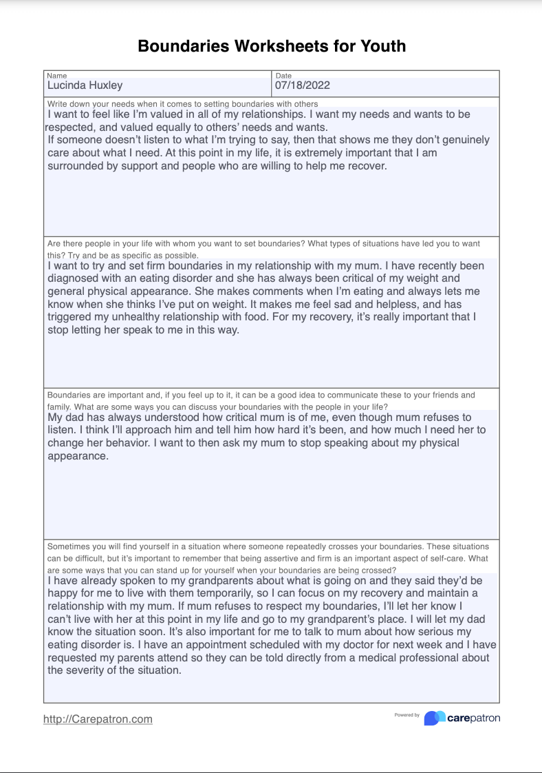 Setting Boundaries Worksheets Worksheets Library