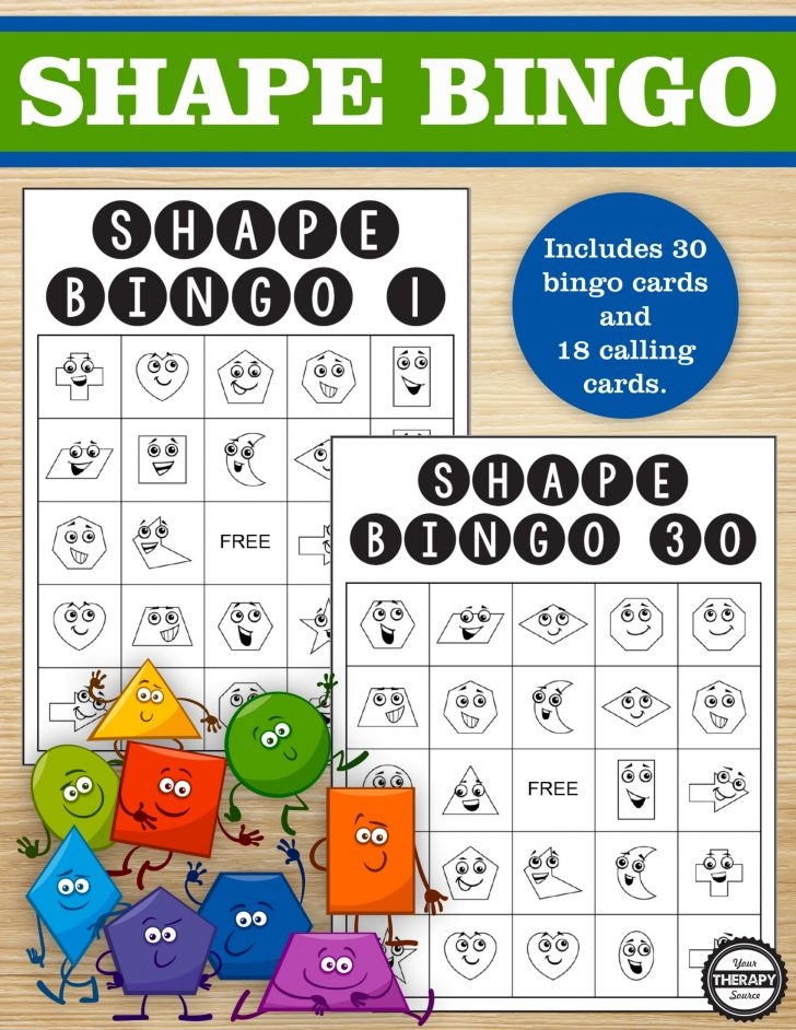 Shape Bingo Printable Bingo Cards
