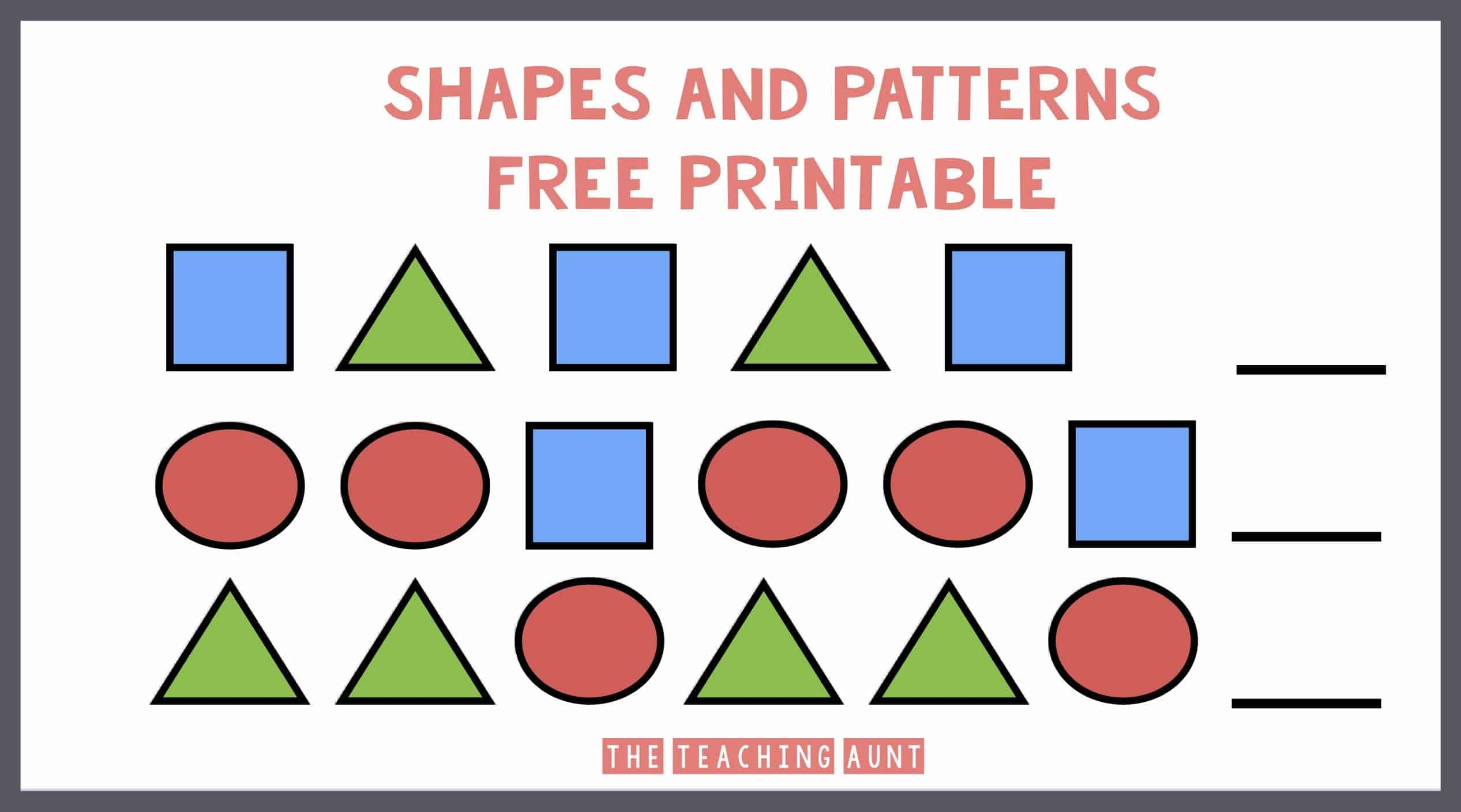 shapes and patterns worksheets