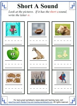 short a sound worksheets