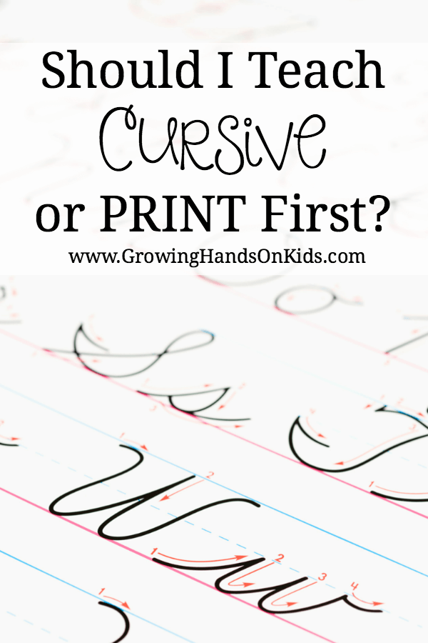 print and cursive handwriting