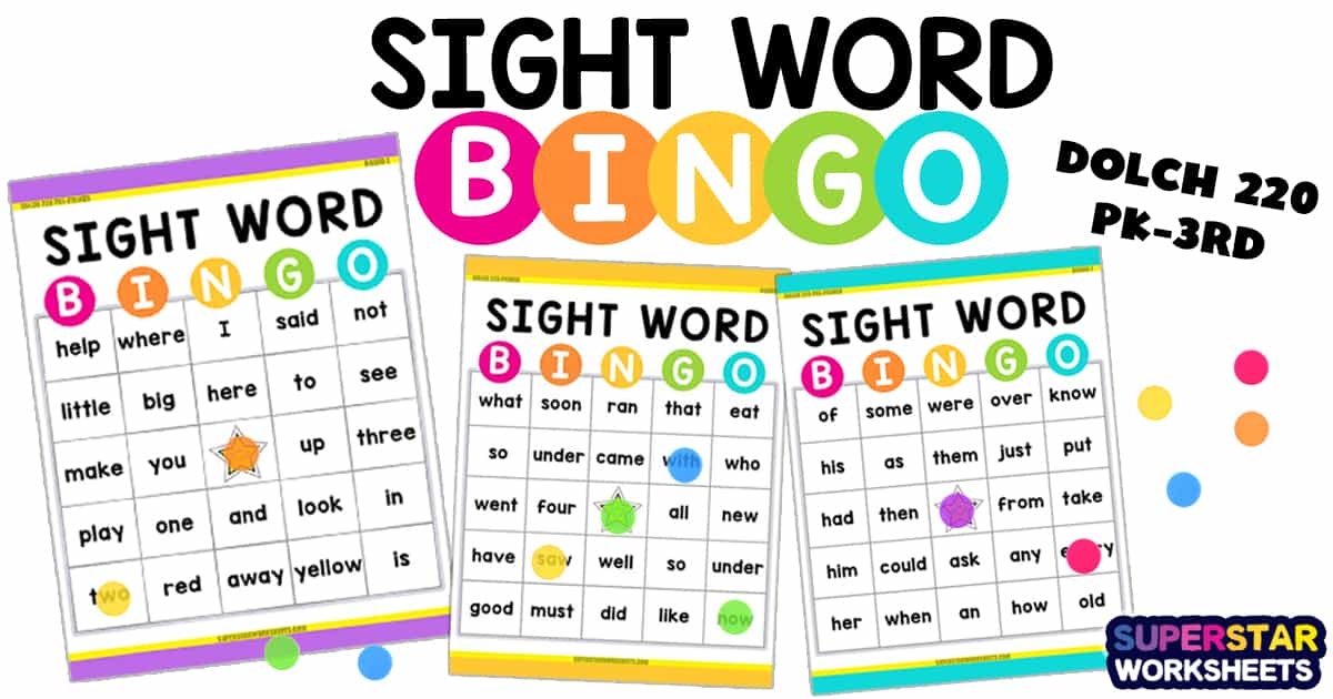 Sight Words Bingo Cards Free Printable Enjoy Discount Www 