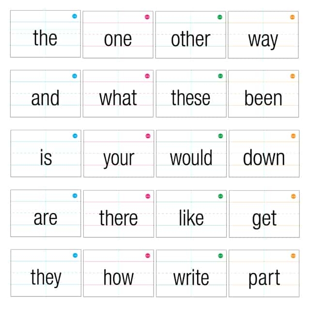 Sight Words Flash Cards Free Printable