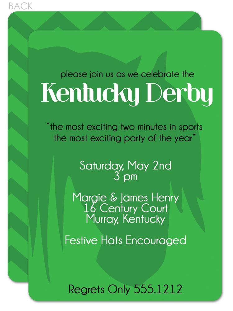 kentucky derby invitations templates