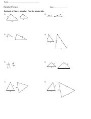 Similar Figures Worksheet pdf Name Similar Figures Date Each 