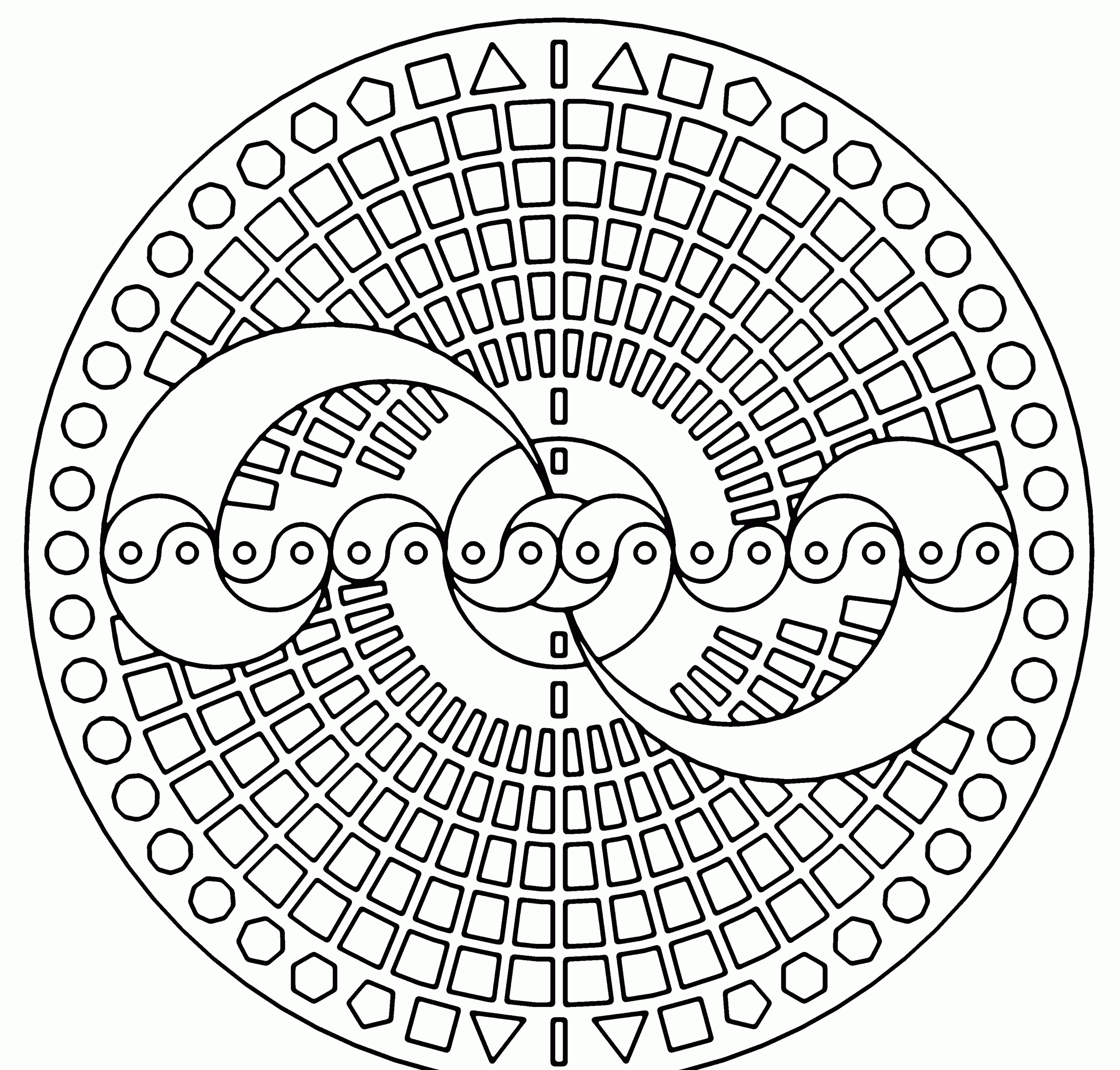 Simple Geometric Coloring Pages Coloring Home