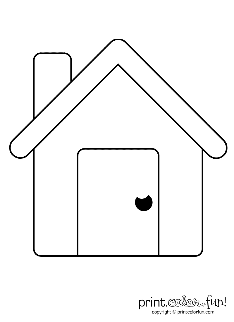 Simple House Print Color Fun 