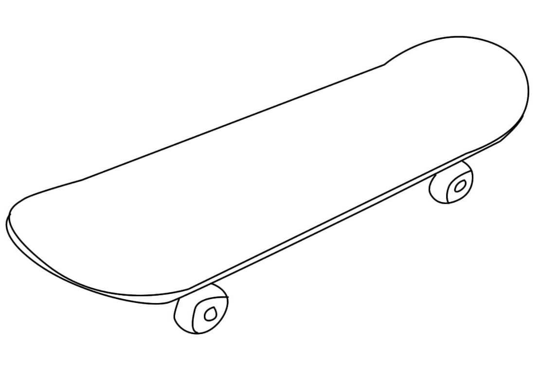 Simple Skateboard Coloring Page Free Printable Coloring Pages For Kids