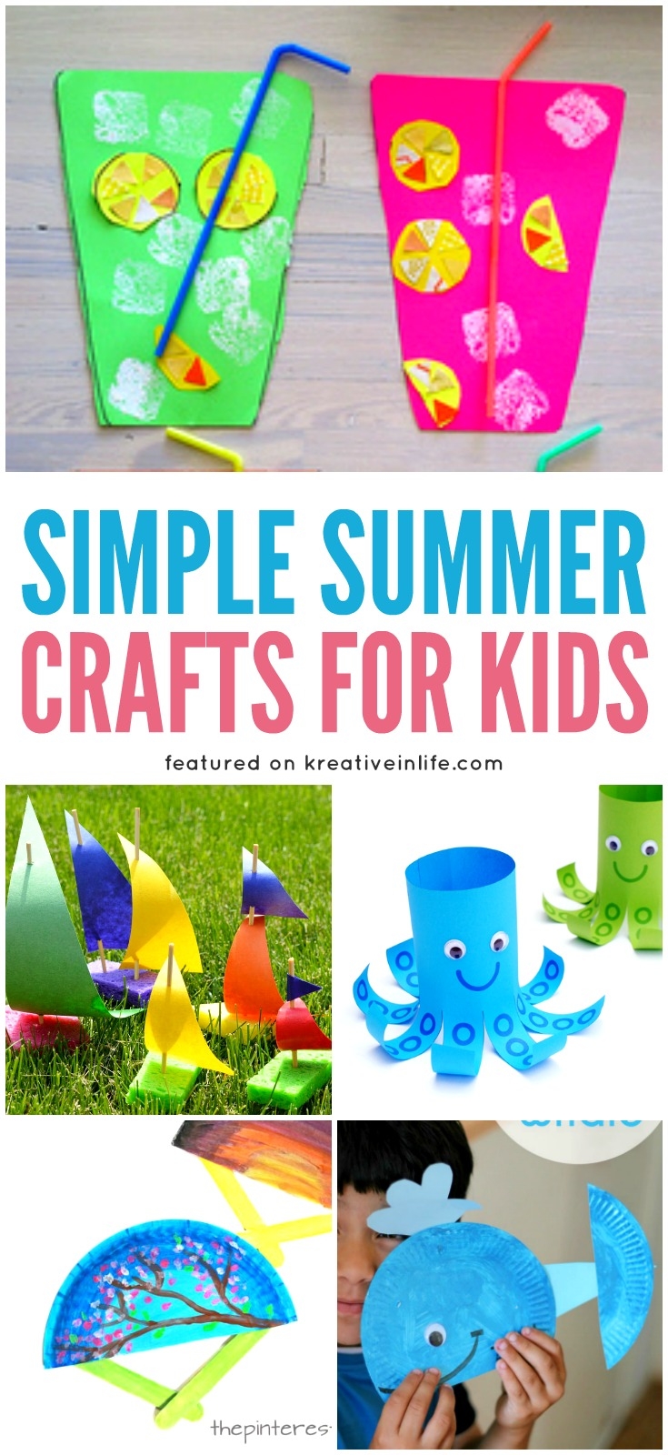 Simple Summer Crafts For Kids Kreative In Life
