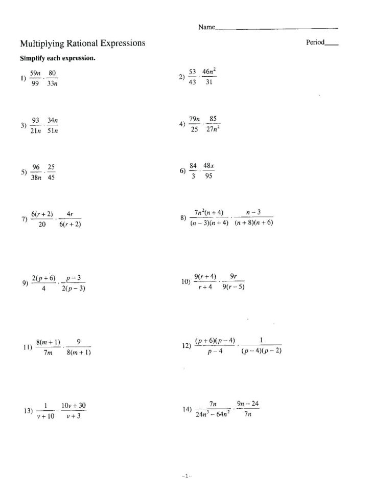 Simplifying Algebraic Expressions Worksheets Math Grade 7 Db excel