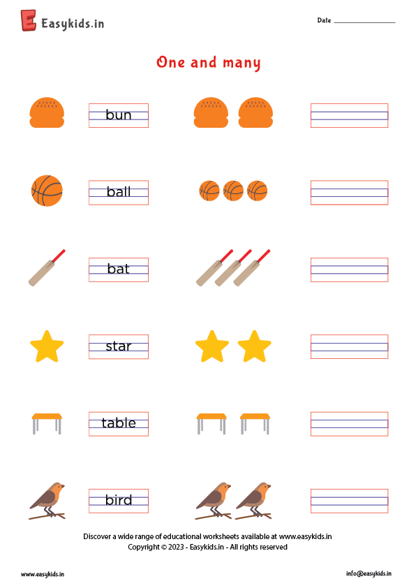 Singular And Plural Worksheet EasyKids in Worksheets Library