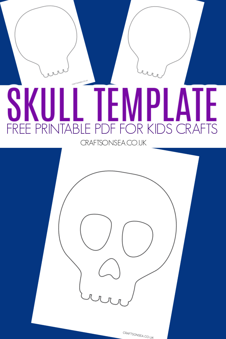 Skull Template FREE Printable PDF Ghost Crafts Skull Crafts Pirate