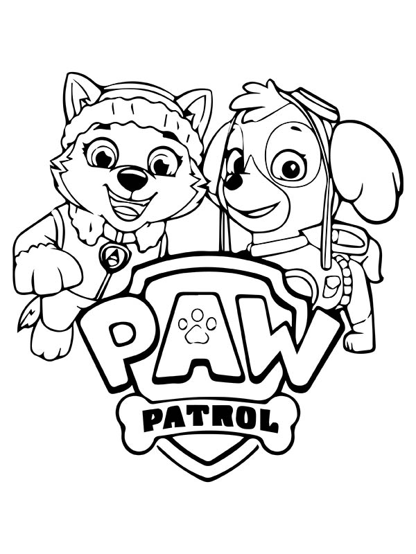 Skye And Rubble Coloring Page Free Printable Coloring Pages For Kids