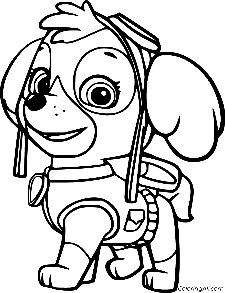 Skye Paw Patrol Coloring Pages 10 Free Printables ColoringAll