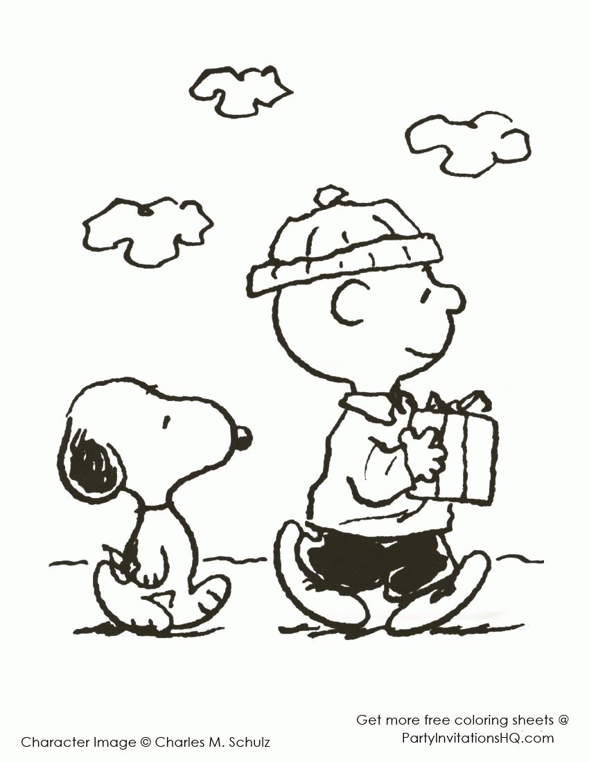 Snoopy Christmas Coloring Pages Printable Coloring Home