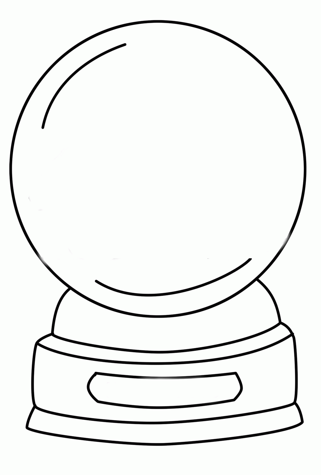 Snow Globe Coloring Page Coloring Home