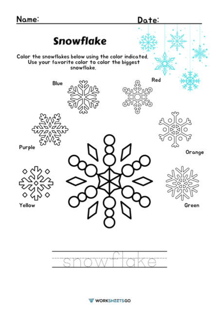 Snowflake Worksheets WorksheetsGO