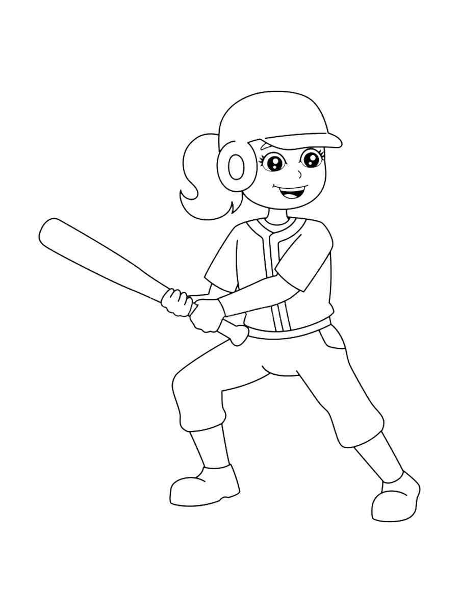 Softball Coloring Pages