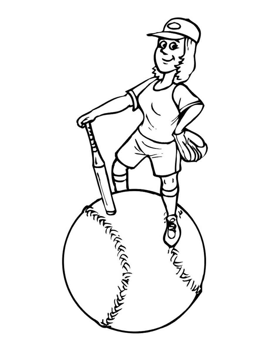 Softball Coloring Pages