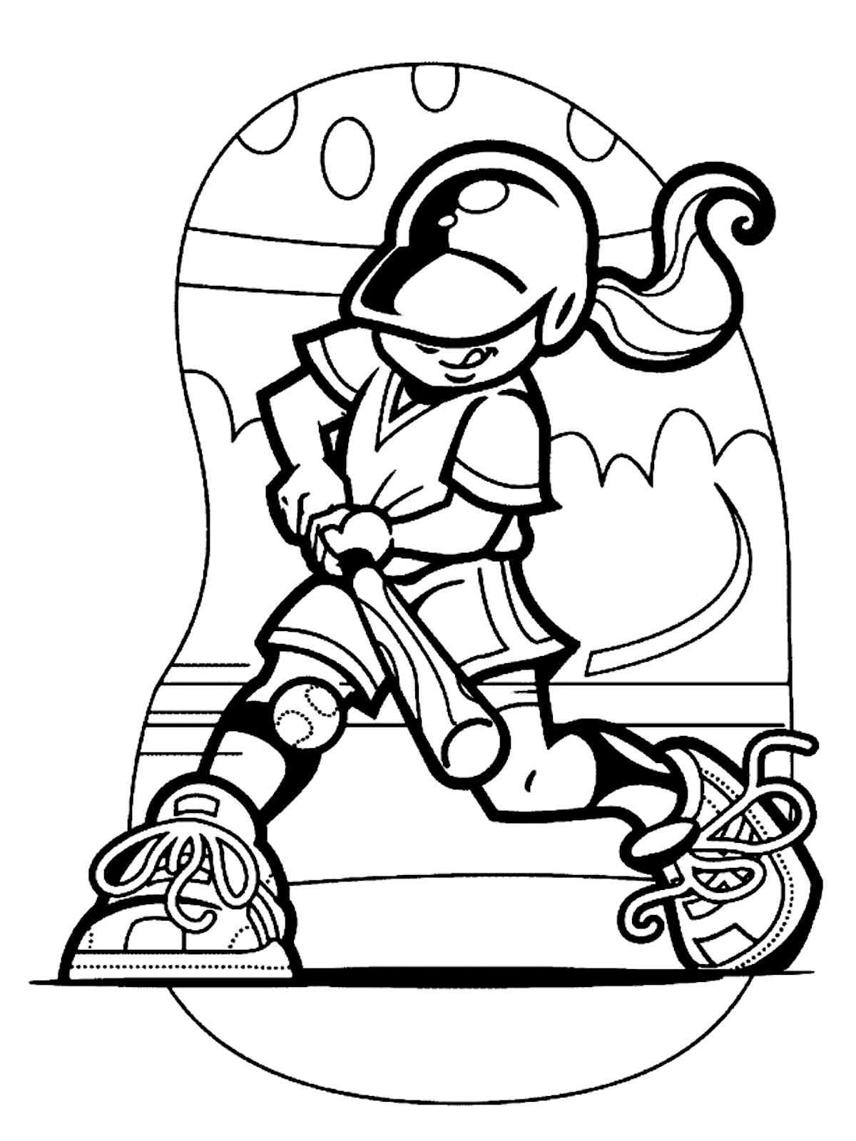 Coloring Pages Of Softball