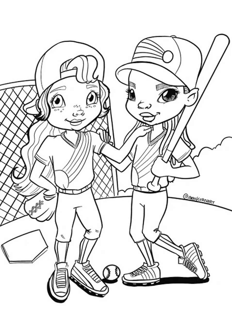 Softball Coloring Pages
