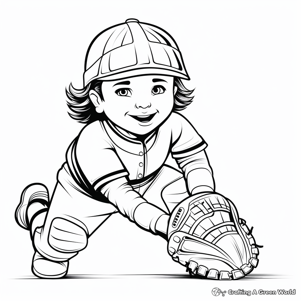 Softball Coloring Pages Free Printable 