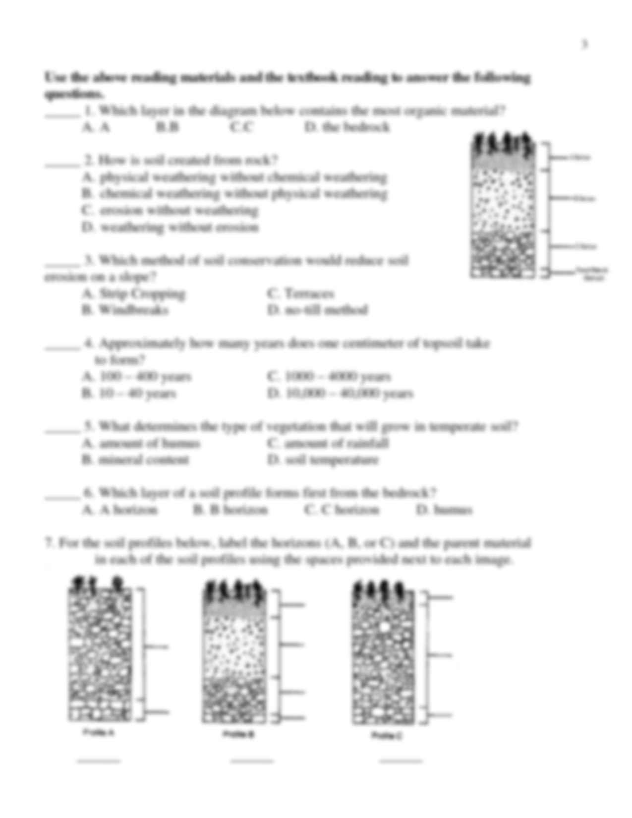 Soil Formation Worksheet PDF Soil Weathering Worksheets Library