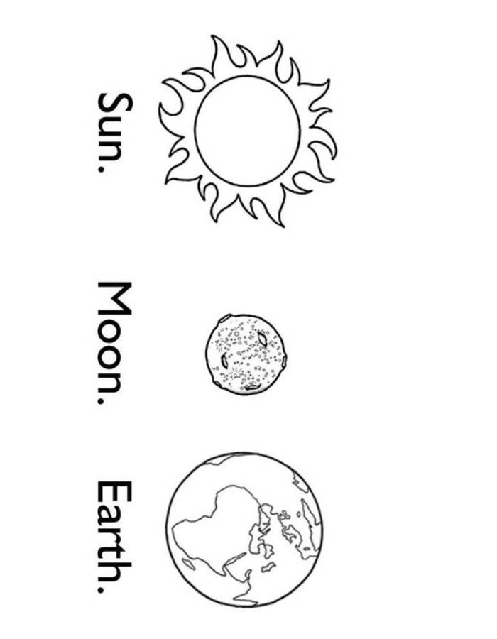 Solar Eclipse Coloring Pages Free Printable PDF 