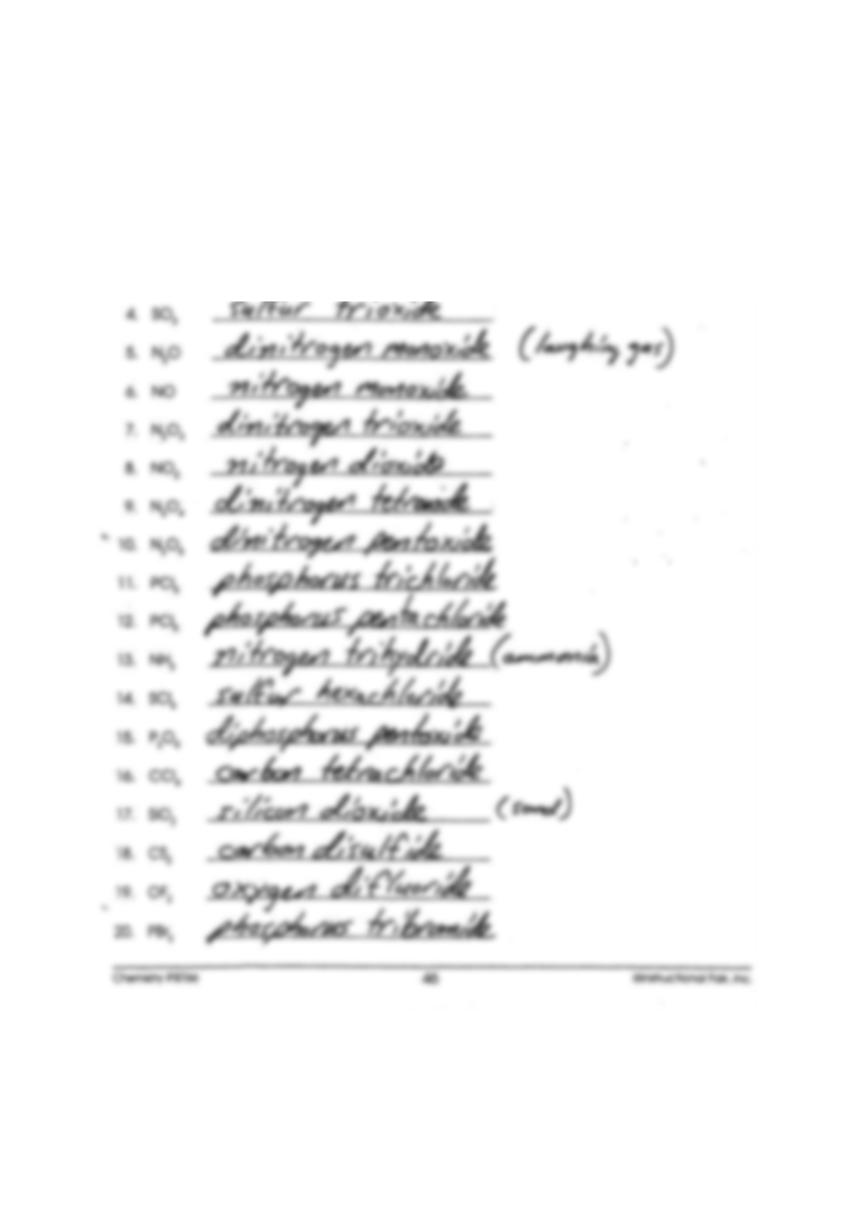 SOLUTION Quiz Worksheet Naming Molecular Compounds Studypool 