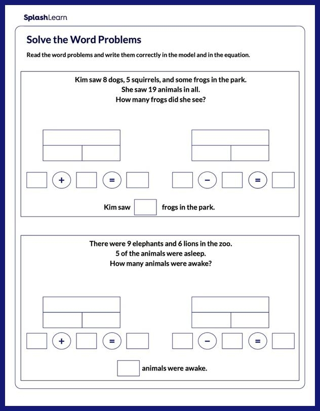 integer story problems worksheet
