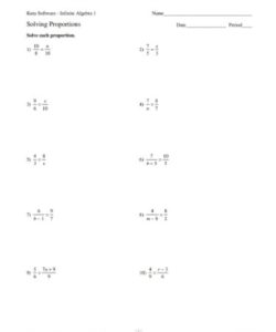 Solving Proportions Worksheet PDF Free Download PRINTABLE 