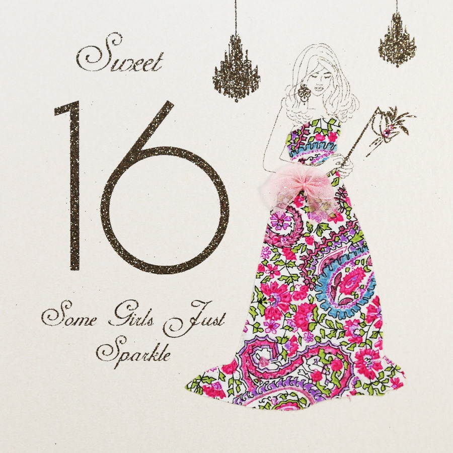Some Girls Just Sparkle Handmade 16th Birthday Card MB22 Tilt Art